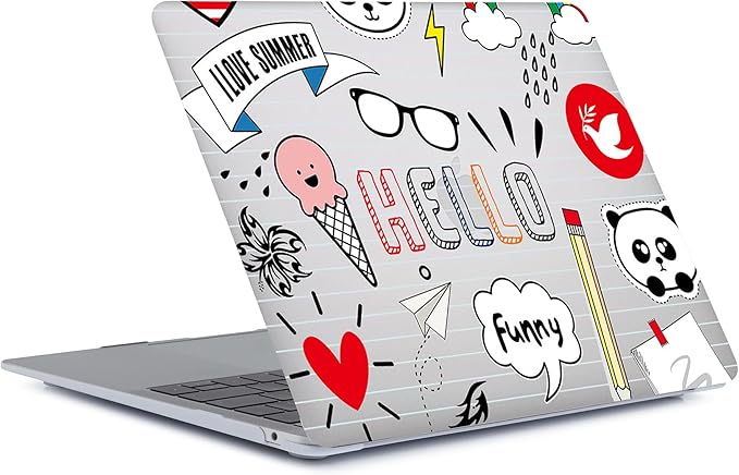 Case Compatible with MacBook Pro 16 inch 2020 2019 Release A2141 with Touch Bar/Touch ID, Plastic Laptop Hard Shell Protective Case & Keyboard Cover Skin - Funny Summer