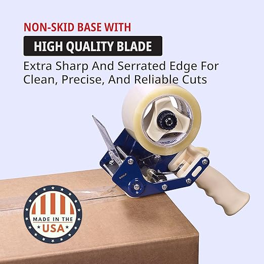 Tape Logic 3" Multi Roll Tape Dispenser - Heavy Duty Desk or Table Top Tape Dispenser with Non-Skid Base for Home or Office, Supplies for Packing, Shipping, Moving, & Mailing