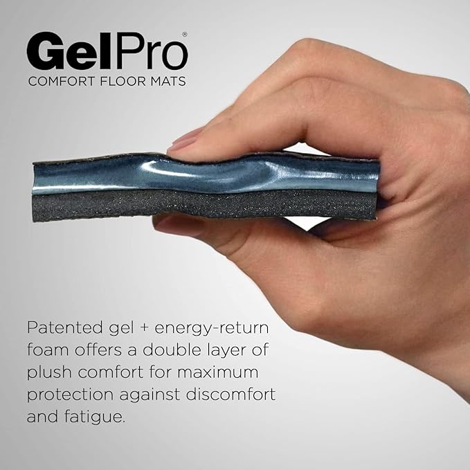 GelPro Elite Premier Anti-Fatigue Kitchen Comfort Floor Mat, 20x72", Lattice Indigo Stain Resistant Surface with therapeutic gel and energy-return foam for health & wellness