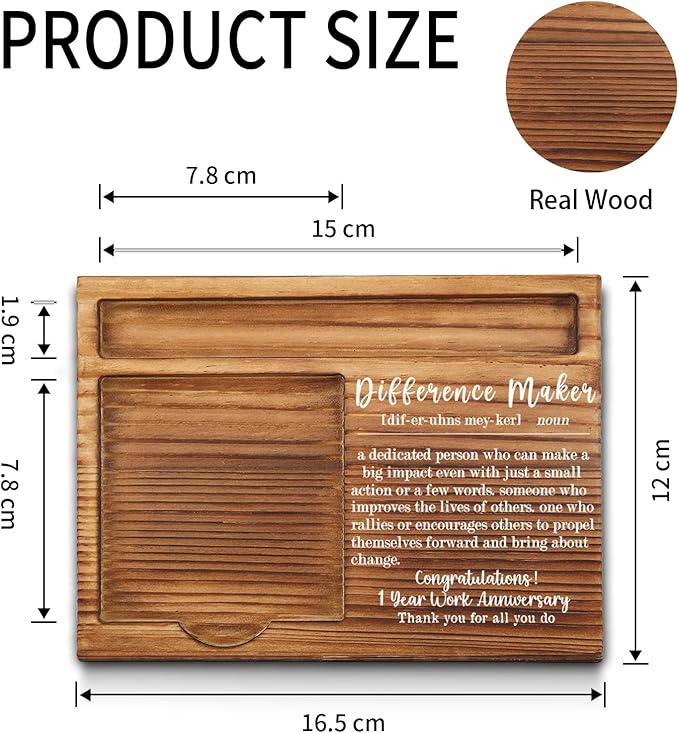 1st Work Anniversary Sticky Note Holder, Thank You Appreciation 1 Year Work Anniversary Decor Gifts for Coworker, Employee, Him, Her, Happy 1st Work Anniversary Self-Stick Note Pad Holders GAA48