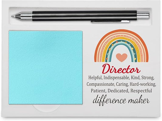 Director Office Supplies Sticky Note Holder Decor, Director Thank You Appreciation Gifts for Women Men Self-Stick Note Pad Holders YBB07