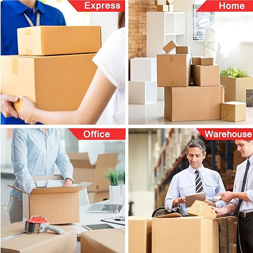 BOMEI PACK 3" Heavy Duty Packing Tape - 3 inch x 110 Yards, 2.4 mil Thick, Clear 3 Inch Wide Package Tape 6 Rolls, Total 660Y for Shipping, Mailing, Moving & Storage