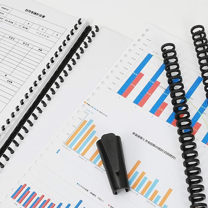 Rayson TD-1500B34R Binding Machine, Round Holes, 3:1 Pitch Wire-O Binder Punch 15 Sheets/Bind 130 Sheets with Sturdy Metal Construction