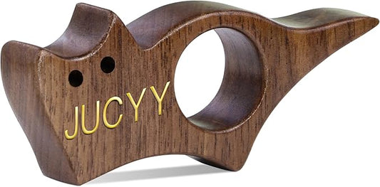 Personalized Cat Page Holder With 3D Metal Letters - Smooth Finish Walnut Wood Thumb Holder for Reading - Customizable Reader Gifts & Accessories - Ideal for Book Lovers (Small)