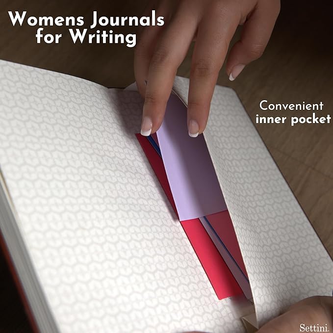 SETTINI® Tree of Life Journal Gift Set - Hardcover Vegan Leather, Unique Pen Holder, Lined, 192 Pages, 6 x 8.5 inches - Includes Pen for Writing and Travel - Birthday Gift