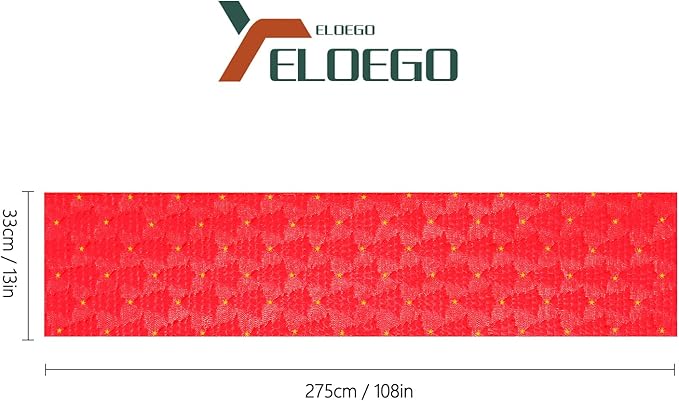 Christmas Table Runner 13x108 Inch, Xmas Trees Star Winter Holiday Decorative Farmhouse Table Decorations for Kitchen Dinning, Indoor Outdoor Dinner Party Decor (Red) 1Pack