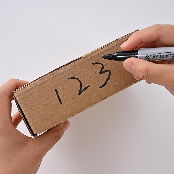 Permanent markers, 40 packs permanent markers bulk, quick drying in one second, smooth, not easy to erase, durable, can be marked on glass, tiles and cloth, office supplies,Gray shell