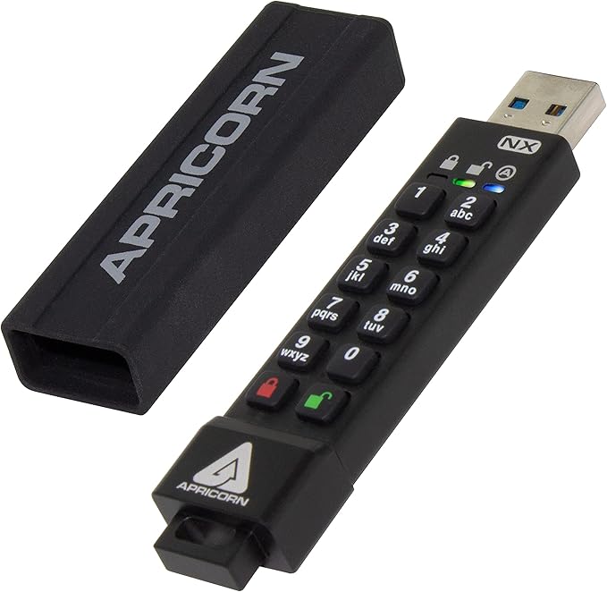Apricorn 2TB Aegis Padlock USB 3.0 256-Bit AES XTS Hardware Encrypted & Aegis Secure Key 3 NX 64GB 256-bit Encrypted FIPS 140-2 Level 3 Validated Secure USB 3.0 Flash Drive, ASK3-NX-64GB, black