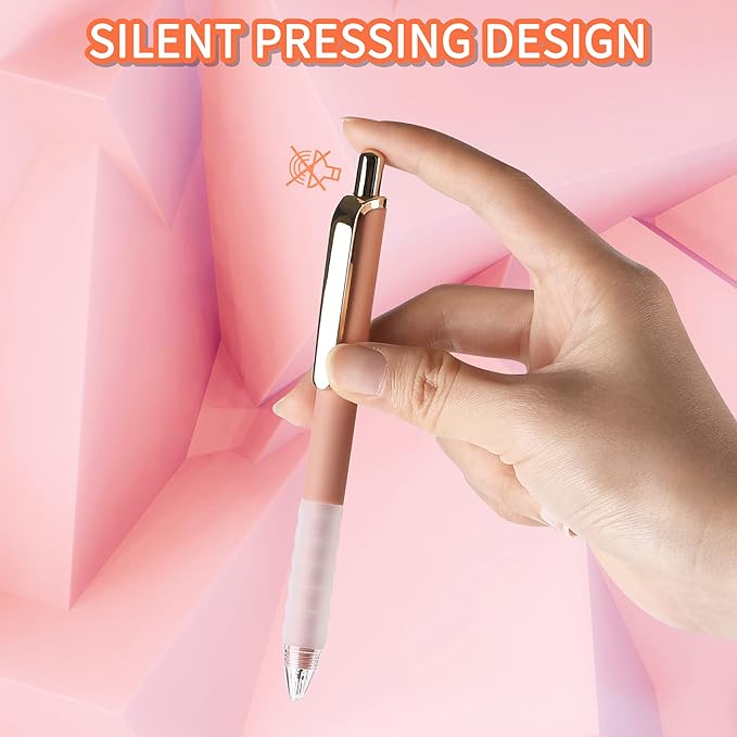 Pens Ballpoint Black Ink 1.0 mm Pen Medium Point Smooth Writing for Journaling Office Supplies Cute Pen for Women Men, 8 Pcs