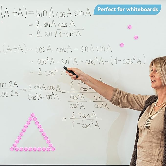 ZDZBLX Fridge Magnets, 28 Pack Magnet Strong Magnets Refrigerator Magnets Small Magnets for Whiteboard, Heavy Duty Magnets Mini Magnets Cute Round Magnets for Fridge, Locker, Classroom, Office (Pink)