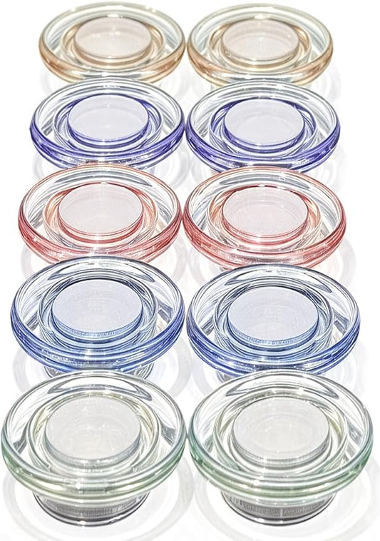 Qualsen Magnets for Whiteboard, Round Fridge Magnets for Dry Board Decorative, Teacher Supplies for School, Classroom, Home, Office, Locker (10pcs- Crystalline Hat)