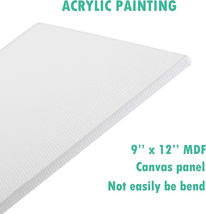 Falling in Art Beechwood Easel Box Set, 27 Pcs Tabletop Acrylic Paint Set, Portable Display Easel Stand with 12 Acrylic Paints, Canvas Panels and Brushes, Suitable for Beginners and Professionals