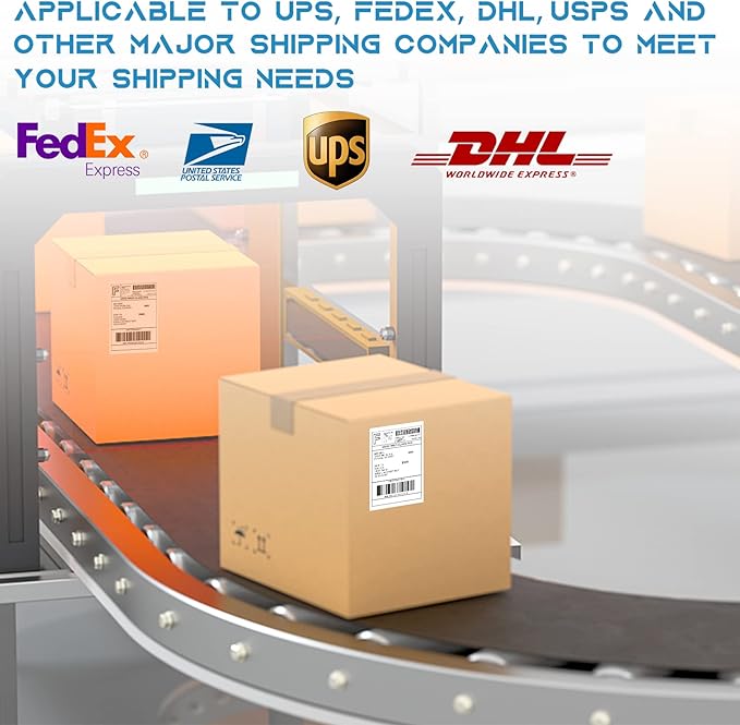 MFLABEL 80 Rolls 4x6 Direct Thermal Blank Shipping Labels for Thermal Printer Shipping Labels with Perforated