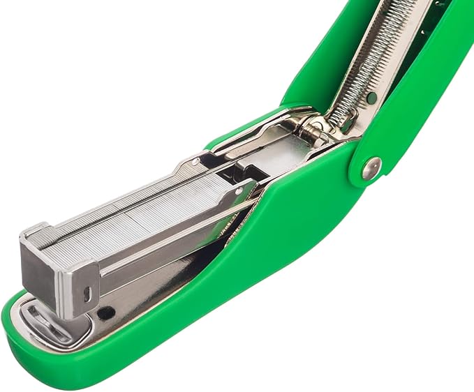 Praxxis Pro Office Supplies - Aria-Plus Half-Strip Mini Stapler - Durable, Compact, and Colorful Stapler for Office and Travel Use, Compatible with Standard 26/6 Staples, Green