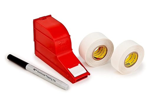 3M Wire Marker Write-On Dispenser with Tape and Pen SLW, 1.0 in x 5.0 in