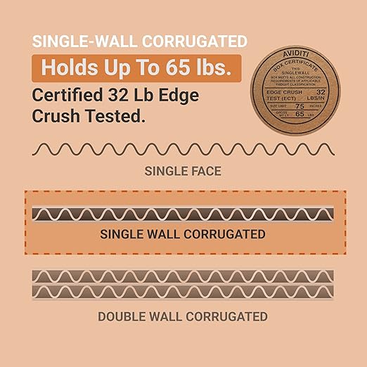 Aviditi Shipping Boxes Flat 9"L x 6"W x 3"H, 100-Pack | Corrugated Cardboard Box for Packing, Moving and Storage