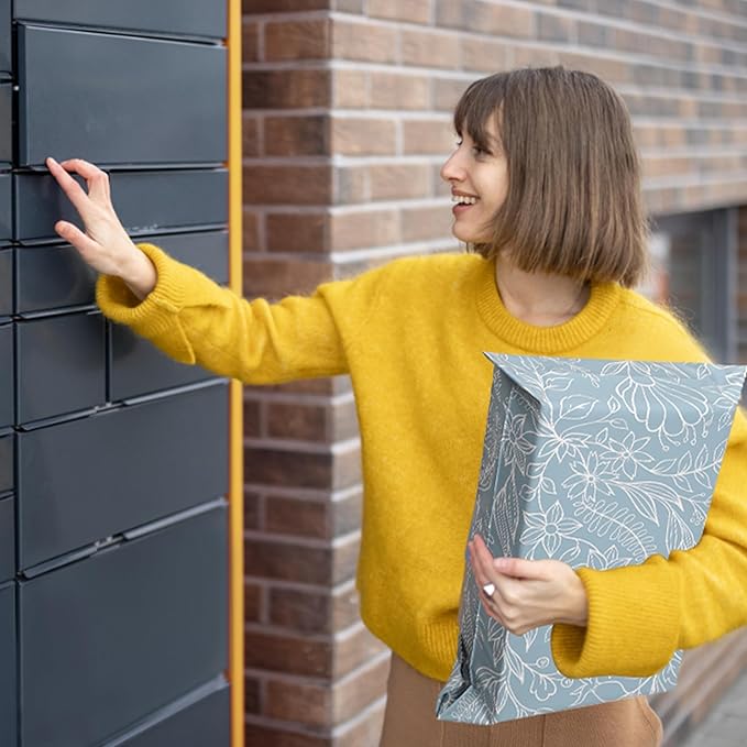 Poly Mailers 14.5x19 Inch 50 Pcs - Wheat Sheaf printed Shipping Bags, 2.4mil Thickness, Waterproof and Tear Resistant Mailing Envelopes, Self-Sealing Packaging Bags for Small Business