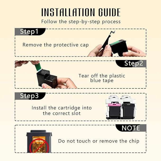 Printer Ink 67XL 67 Black 67XLBlack 2755e Ink Cartridges Replacement for HP Ink 67 67XL HP67 Black Ink Cartridge for HP Printers Fit for Deskjet 2700 2752 2755e 2755 4152 4155 Envy 6000 6055 6058 6075