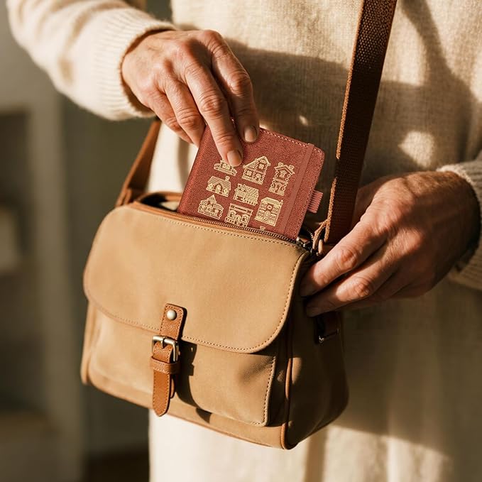 Address Book with Colorful Alphabetical Tabs (4.7" X 6.2") – Telephone Address Contact Book for Seniors, Address Book with Space for Website Address and Internet Passwords (Sienna)