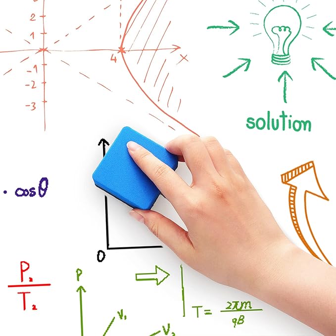 Tamaki 12 Pack Magnetic Whiteboard Eraser, Dry Eraser Board Erasers, Dry Erasers for White Board, Whiteboard Erasers for Kids Classroom, Blue