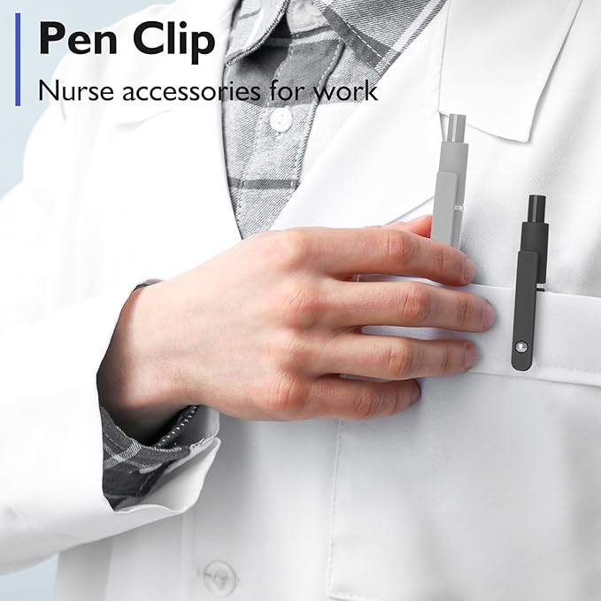 Vanhench 6Pcs Gel Pens, 0.5MM Black Gel Ink Pen Fine Point Smooth Writing Pens, College Essentials Pens, Father's Day Birthday Gifts for Men (6PCS Black Gray White)