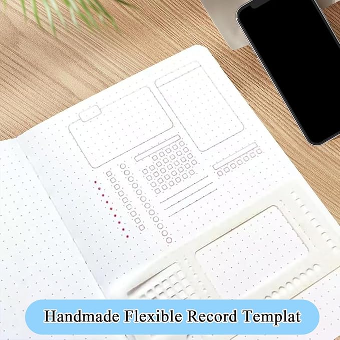 Planner Stencils Set, 9 Pack Flexible Handmade Templates – Reusable Planner Stencils for Journaling, Bullet Journal, Calendar Planning, Scrapbooking & DIY Crafts