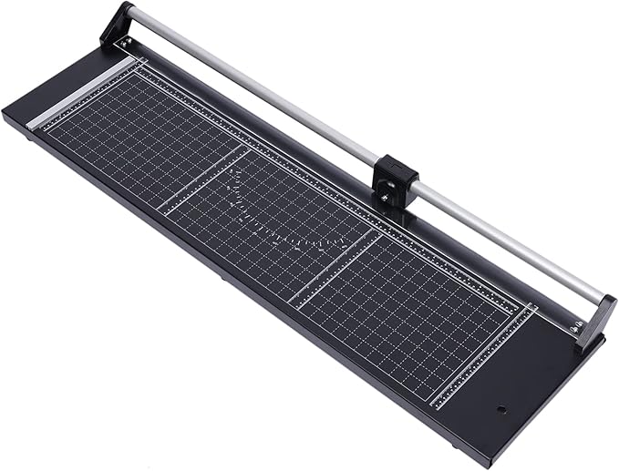 Manual Heavy Duty 36 Inch Rolling Cutter Precision Rotary Paper Trimmer for Photo Paper, Film, Art Paper Jam, Office Paper, Thin Plastic Soft Board, PVC,Cutting Table,Professional Rolling Trimmer