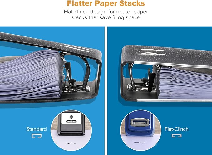 Bostitch Office Heavy Duty 40 Sheet Stapler with 1250 Staples & Claw Remover, Small Stapler Size, Fits into The Palm of Your Hand, Value Pack, Blue (B175-BLUE-VP)