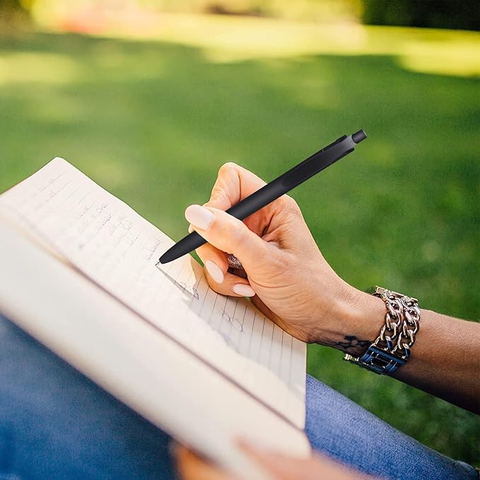 Aozora Pens Bulk 30 Pack Black Click Pens No Bleed Wholesale Retractable Ballpoint Pens Medium Point,Smooth Ink Pens for Journaling School Office Supplies 1.0MM Black Ink