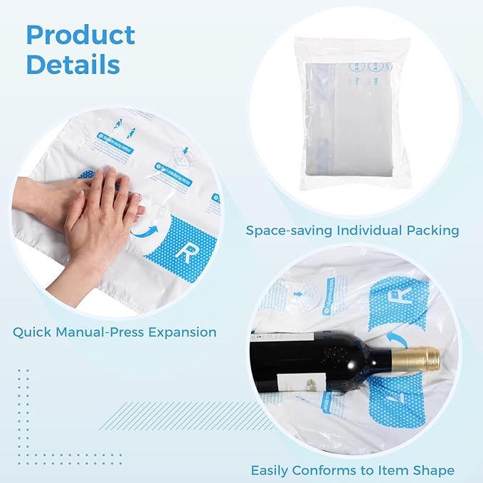 Foam Bags For Shipping 16 PCS 15×18 Inch, Handy Temperature-Activated Expanding Pouches, Instant Pack Quick Packaging - Protective Parcel Solution