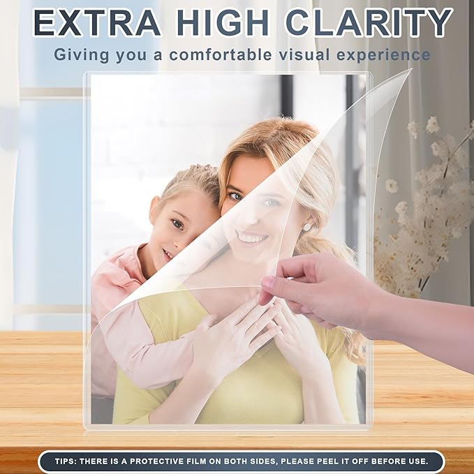 10PCS 11" x 14" Rigid Print Protectors Hard Plastic Sheet Page Protectors Heavy Duty Top Loading Menu Covers Poster Sleeves Clear Plastic Paper Sleeves for Magazine Prints Photo Document