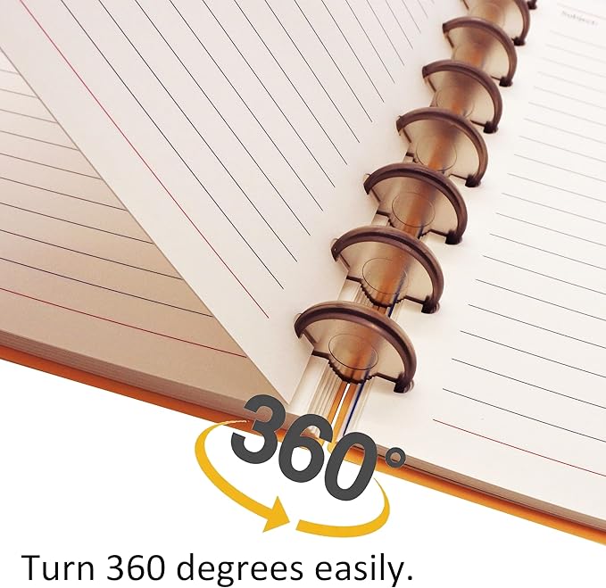 100pcs Discbound Notebook Discs DIY Planner Accessories fits for Tul,Levenger,Arc,Happy Planner,Talia(Smoke Black,0.94inch/24mm)