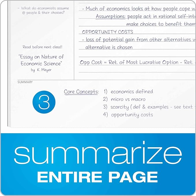 Oxford FocusNotes Writing Tablet, 8-1/2 x 11-3/4 Inches, White, Cornell Rule, 70 Sheets(90221)