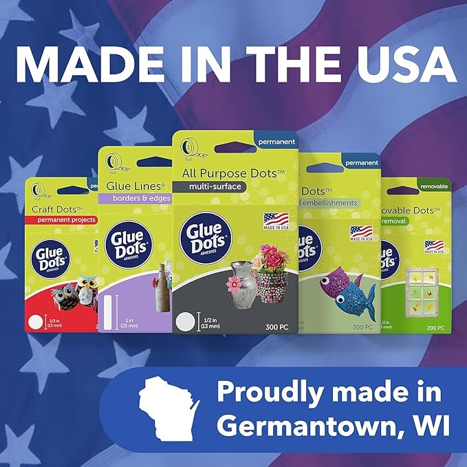 Glue Dots, Roll for everyday uses, 3-pack, ½”, .5 Inch, 900 Total Dots, Movable, Repositionable, Multi-Functional, Label Containers, Glue Stick and Tape Alternative, Clear