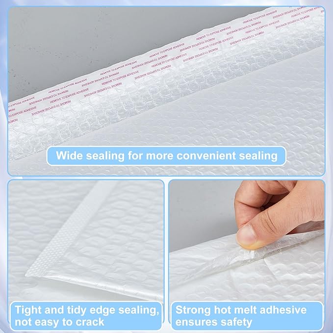 Ireer 40 Pack Extra Large Bubble Mailers 14 x 19" Poly Padded Envelopes Cushioned Mailing Envelopes Bubble Padded Mailers Self Adhesive Waterproof Shipping Bags for Business Gift Packaging