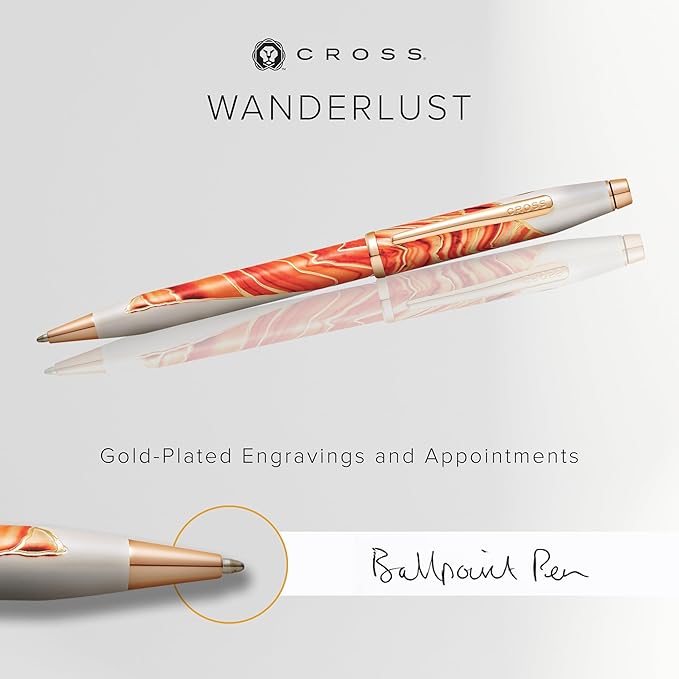 Cross Wanderlust Refillable Ballpoint Pen Presented in a Luxury Gift Box - Medium Point, Black Ink,