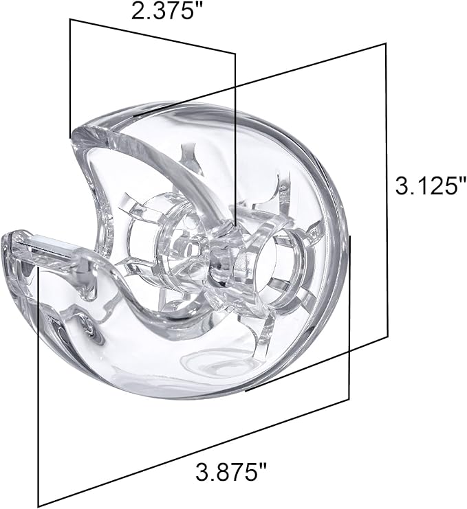 Amazing Abby - Tania - Acrylic Tape Dispenser, Plastic Label Roll Holder, Clear Sticker Organizer, Perfect Office Desktop Storage Solution for Tapes, Labels, Stickers, and More