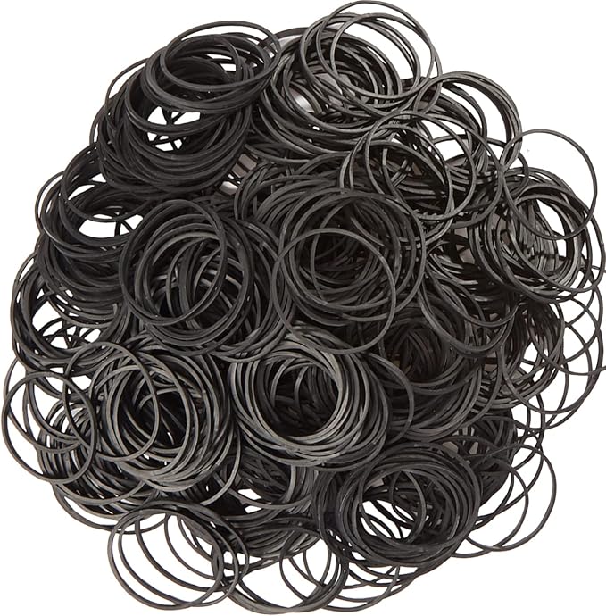 Rubber Bands Size #16 Black Elastic Rubber Band small 600Pcs rubber bands office supplies home Package,Household