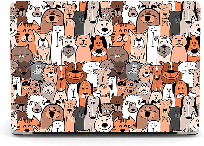 Case Compatible with MacBook Pro 16 inch 2020 2019 Release A2141 with Touch Bar/Touch ID, Plastic Laptop Hard Shell Protective Case & Keyboard Cover Skin - Animal