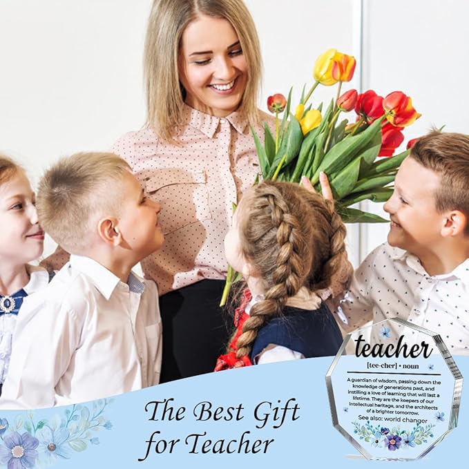 Teacher Gifts for Women Thank You Gifts for Teacher Best Teacher Ever Gifts Back to School Gift for Teacher Graduation Appreciation Birthday Christmas Gift for Teacher Definition Acrylic Decorative Signs Plaques