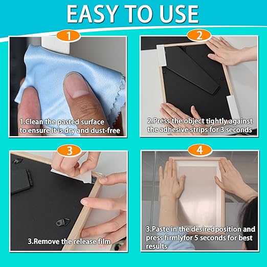 Birllaid Double Sided Tape for Walls, Picture Hanging Strips Removable Mounting Dots Adhesive Heavy Duty, Removable for Art Craft, Decoration, Party Supplies, Multipurpose