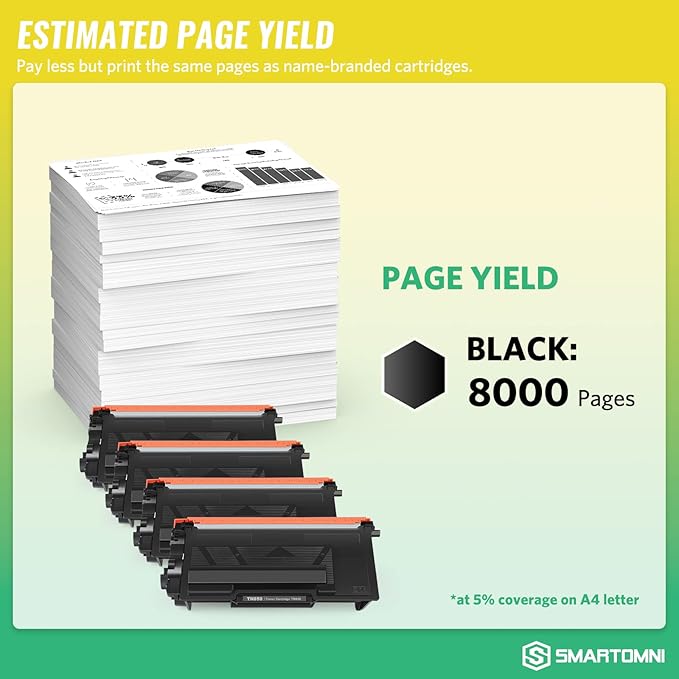 TN850 TN820 Compatible Toner Cartridges Replacement for Brother TN850 TN820 TN-850 TN-820 for Brother DCP-L5500DN HL-L5000D HL-L5200DWT HL-L6200DW MFC-L5700DW MFC-L5800DW Pinter