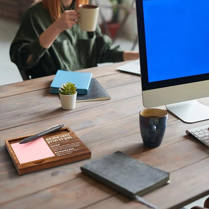 vizuzi Assistant Principal Sticky Note Holder, Assistant Principal Gifts, Thank You Appreciation Gifts for Assistant Principal Women Men From Student Self-Stick Note Pad Holders ZSS31