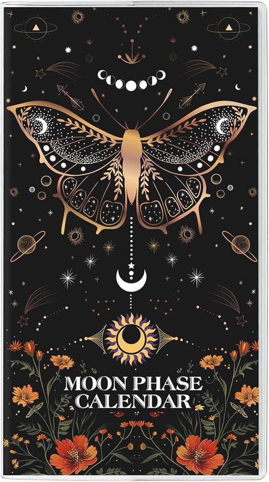 Pocket Calendar 2026-2027, Moon Phase Monthly Planner 2026-2027 - 3.7" x 6.7" - Runs from July 2025 Until December 2027, Lunar Calendar 2026 for Planning and Organizing