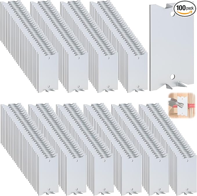100 Pack Safety Nail Plates for Wood Studs, 2.5 x 1.5 Inch Cable Wire Protector, Metal Anti-Nail Protection with Sharp Pointed Prongs for Plumbing & Wiring Protection