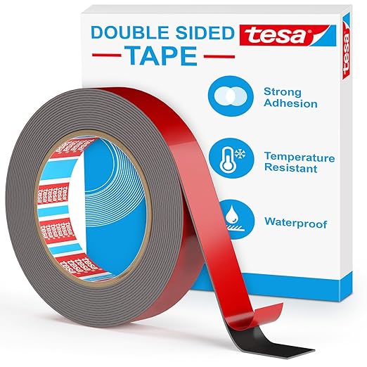 EMITEVER Double Sided Tape Heavy Duty, Tesa Adhesive Mounting Tape Waterproof, 0.94IN x 18FT Strong Acrylic Foam Tape for Walls, Automotive, Home Office Decor