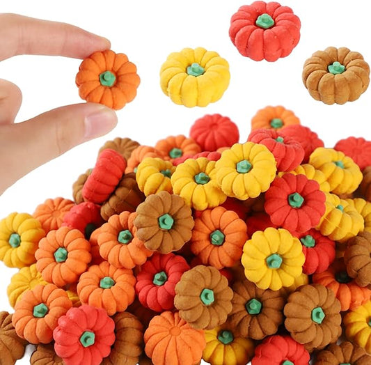44Pcs 3D Pumpkin Erasers Bulk, Halloween Fall Mini Erasers for Student Classroom Prizes, Game Reward,Treasure Box,Trick or Treats, Goody Bag Filler,Party Favors (44PCS)