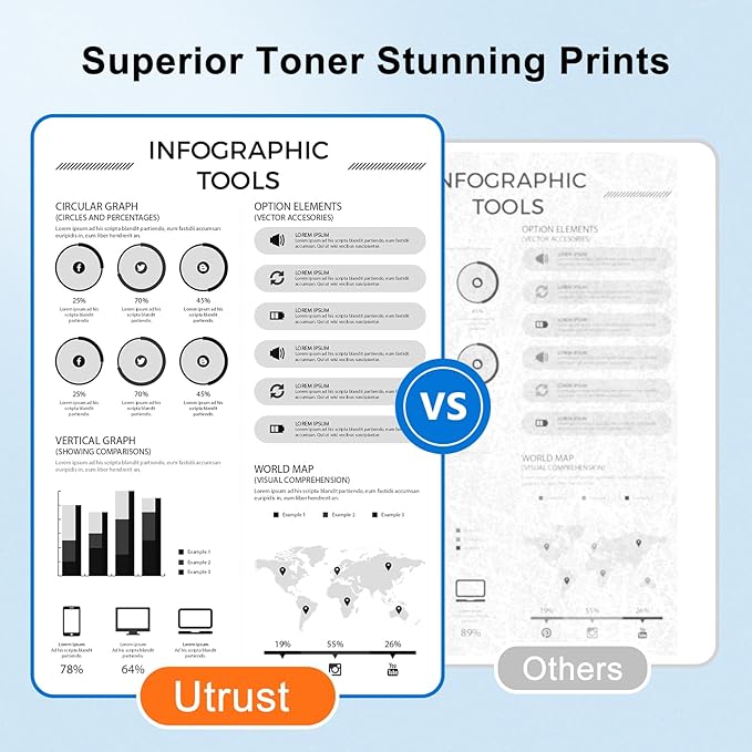 TN830XL Toner Cartridge Replacement for Brother TN830XL TN830 TN 830 Black Toner Compatible with Brother DCP-L2640DW HL-L2460DW HL-L2480DW HL-L2400D HL-L2405W MFC-L2820DW Printer 4 Pack(High Yield)