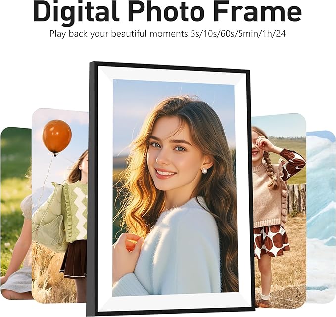 15.6" Smart Digital Calendar Frame– Touchscreen Family Calendar with Electronic Chore Chart & Digital To-Do List, Electronic Planner for Home with WiFi Sync, Desktop &Wall Smart Calendars | Black