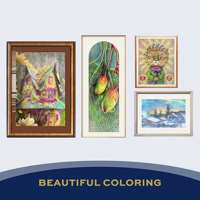 Stocking Stuffers for Kids, 8 Pieces Art Supplies Colored Pencils, Jumbo Rainbow Pencils with Sharpener, Multicolored Pencils for Drawing, Coloring, Christmas Gifts, Party Favor Bags